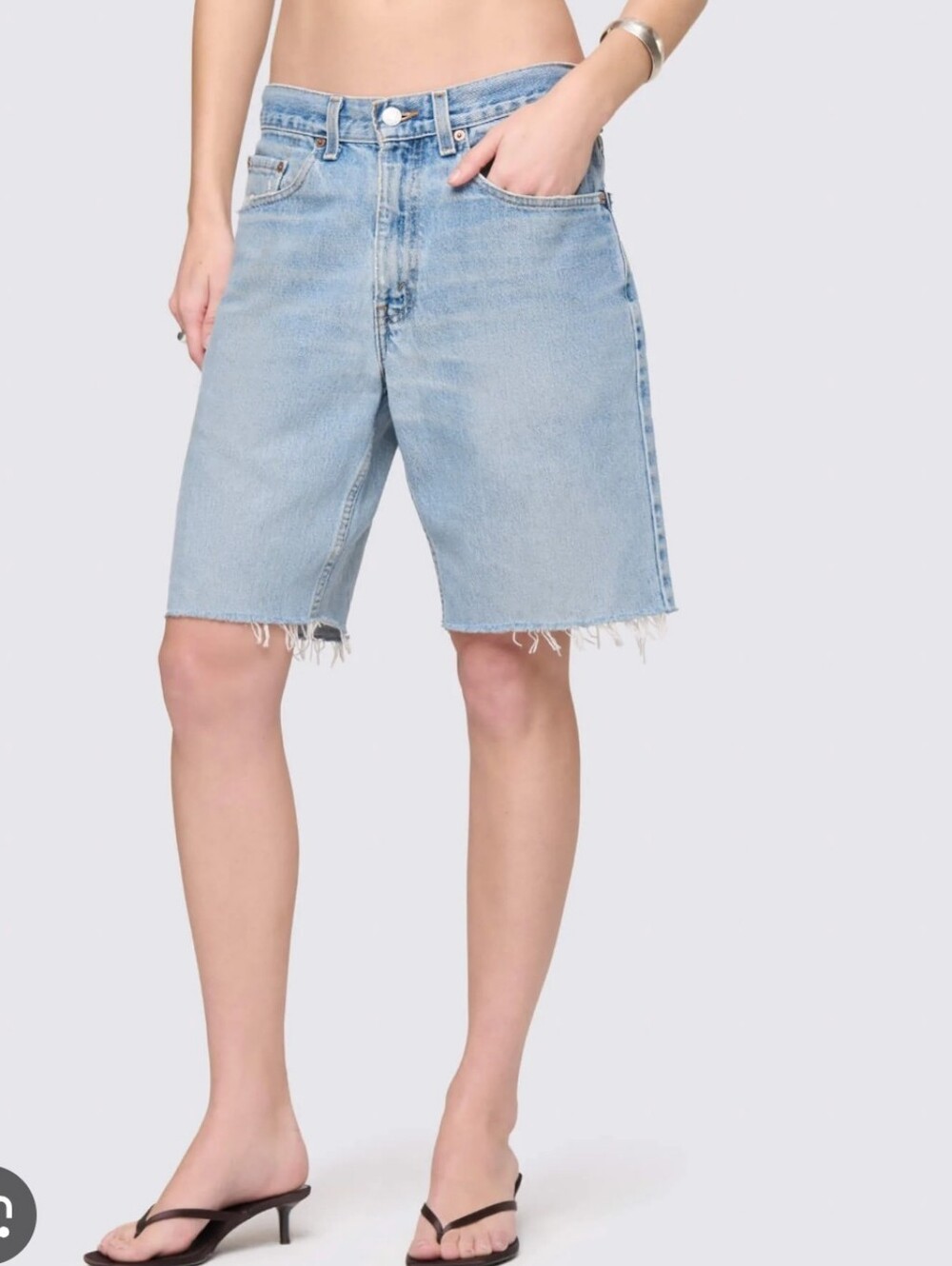 Levi's Low & Loose Blue Denim Cut-off Jorts Shorts Size 27
